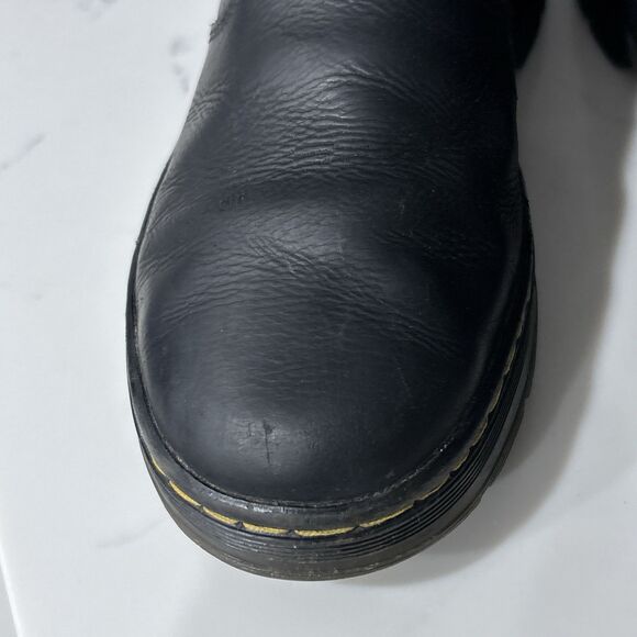Dr Martens Embury Boots Mens 7 Womens 8 Black Leather Chelsea Distressed Punk main image 11